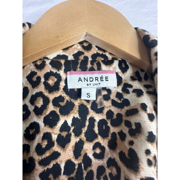Andree By Unit Cheetah‎ Print Women's Cardigan Size Small - Picture 2 of 6